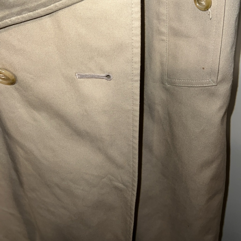 Vintage Burberry tan trench coat 80s - Picture 3 of 12